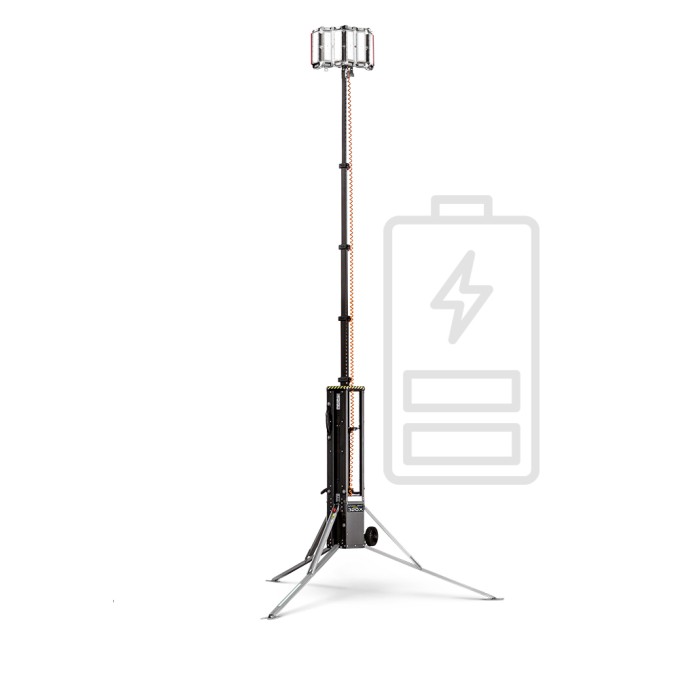 Sistem telescopic de iluminare temporara 320W - 45.000 lumeni - cu acumulator Sistem telescopic de iluminare temporara 320W - 45.000 lumeni - cu acumulator